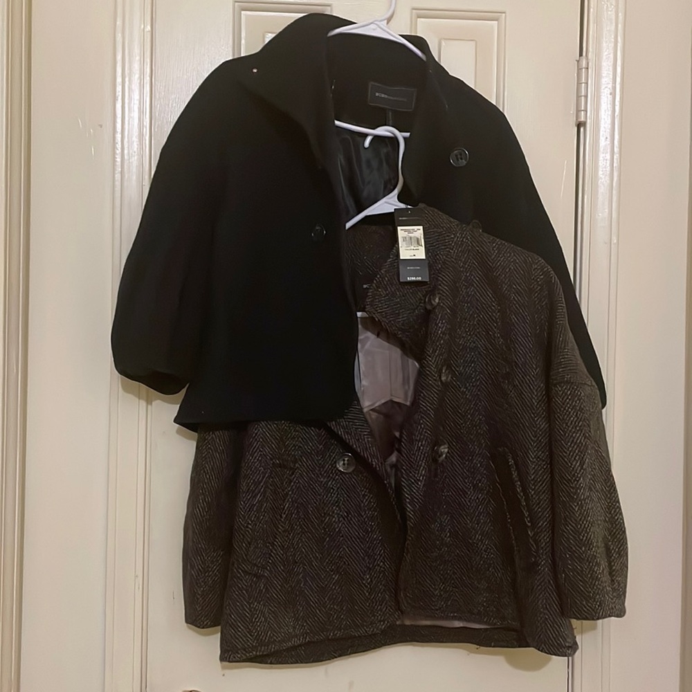 Bcbgmaxazria 2 for 1 jacket 3/4 sleeve. Plaid and solid color. NWT